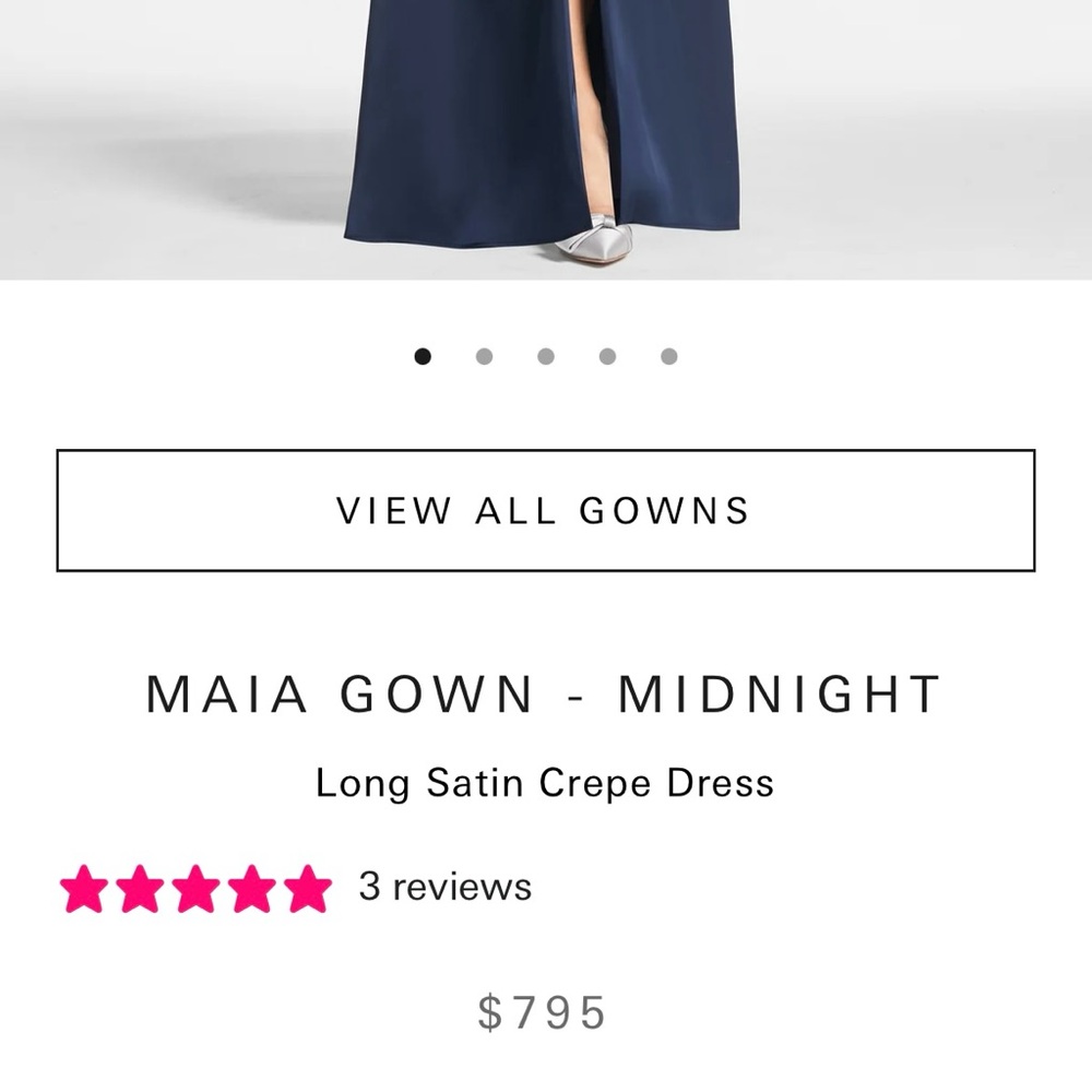 Sachin + Babi MAIA GOWN in MIDNIGHT Size 16W - Picture 9 of 11